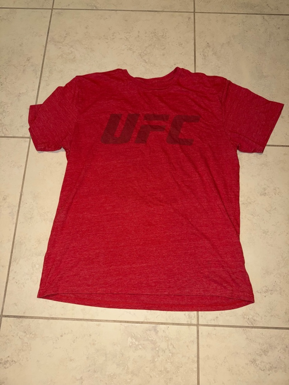 Reebok UFC Heather Red Graphic Logo T-Shirt - Men's XL